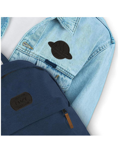 14 Parches Bordados Negros Woohome para Planchar o Coser