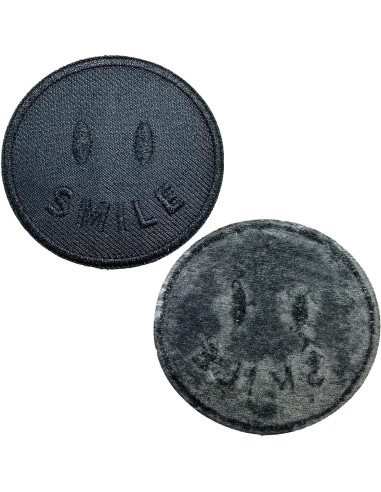 14 Parches Bordados Negros Woohome para Planchar o Coser