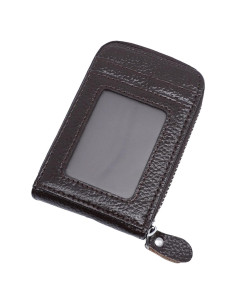 Cartera Slim INNOLIFE de Cuero con Bloqueo RFID - Café