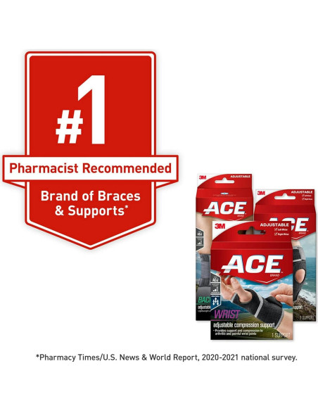 Soporte de Codo de Compresión ACE Grande/X-Grande Negro