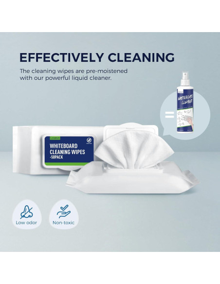 Toallitas de Limpieza LOUKIN para Pizarras - 50 Unidades