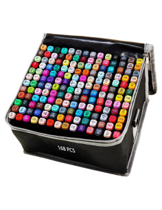 168 Marcadores de Alcohol ATOPSTAR Doble Punta para Artistas