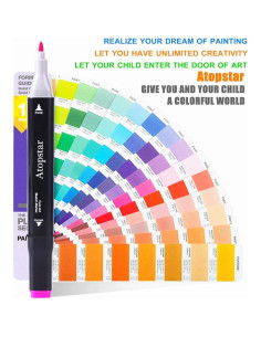 168 Marcadores de Alcohol ATOPSTAR Doble Punta para Artistas 2