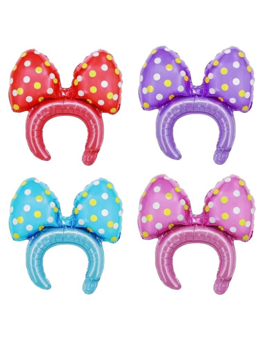 Diademas de Globo con Lunares Vexura - 12 Pcs Colores Variados