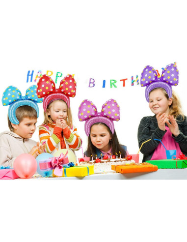 Diademas de Globo con Lunares Vexura - 12 Pcs Colores Variados