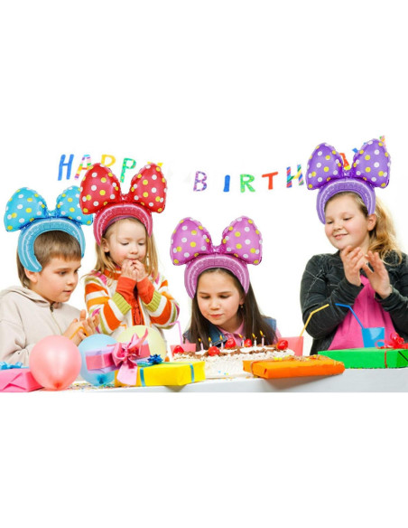 Diademas de Globo con Lunares Vexura - 12 Pcs Colores Variados Diademas de Globo con Lunares Vexura - 12 Pcs Colores Variados