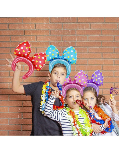 Diademas de Globo con Lunares Vexura - 12 Pcs Colores Variados