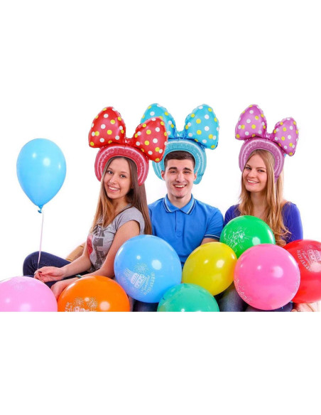 Diademas de Globo con Lunares Vexura - 12 Pcs Colores Variados Diademas de Globo con Lunares Vexura - 12 Pcs Colores Variados