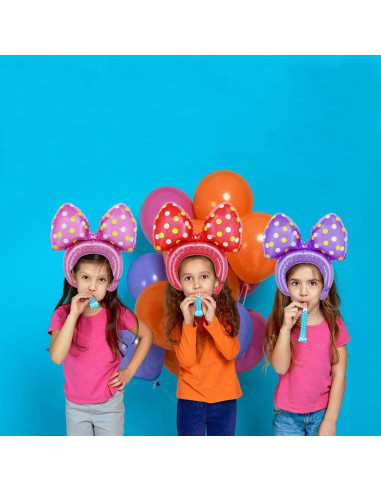 Diademas de Globo con Lunares Vexura - 12 Pcs Colores Variados