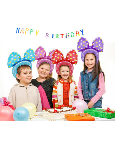 Diademas de Globo con Lunares Vexura - 12 Pcs Colores Variados