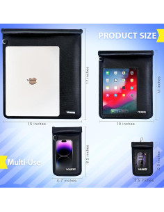 Bolsas Faraday MUBYE 2PCS Antirrobo a Prueba de Fuego y Agua 2