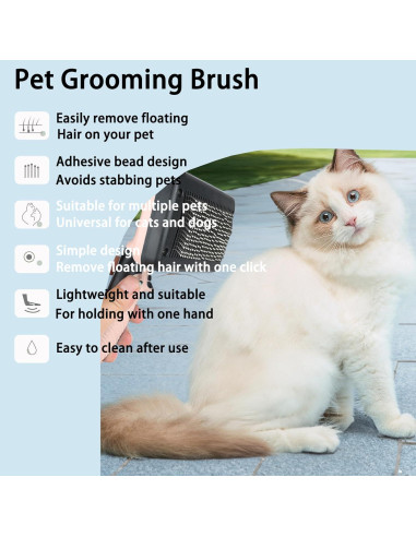 Cepillo Deshedding Autolimpiante para Perros y Gatos ESYAMIPET - Rosa