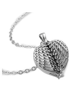 Collar de Urna de Cremación YQSLIN Alas de Ángel para Cenizas