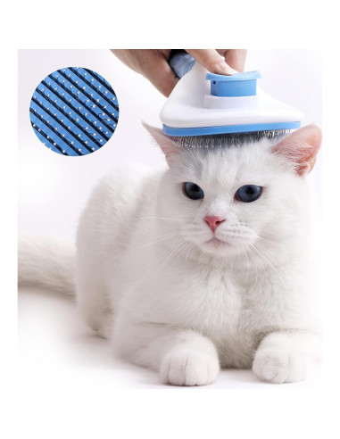 Cepillo Autolimpiante para Gatos PanSukided Azul 19.5cm