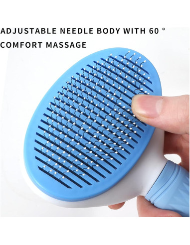 Cepillo Autolimpiante para Gatos PanSukided Azul 19.5cm