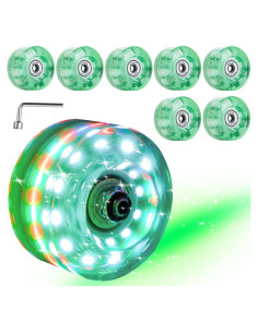 Ruedas LED Nezylaf 58mm 78A para Patines Cuádruples - 8 Pack