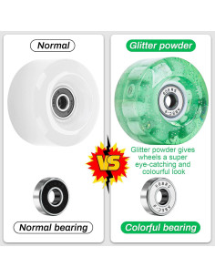 Ruedas LED Nezylaf 58mm 78A para Patines Cuádruples - 8 Pack 2