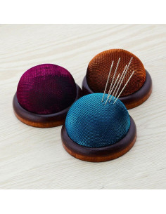 Almohadilla de Pinceles ChezMax con Base de Madera Azul 7.1 cm 2