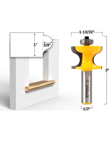 Fresa para Alfeizares de Ventana Yonico 18141 2.54cm Altura