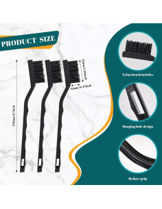 Juego de 15 cepillos de nylon Jikvmis para limpieza industrial 2