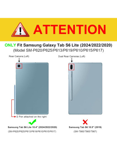 Funda Híbrida Slim FINTIE para Samsung Galaxy Tab S6 Lite 10.4"