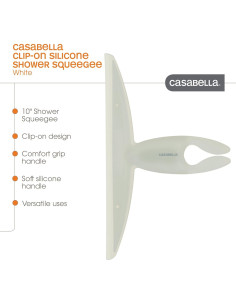 Limpiador de Vidrio Casabella Clip-On Blanco 25.4 cm Silicona 2