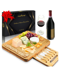 Juego de Tabla de Charcutería NutriChef de Bambú 44.5x32.8 cm