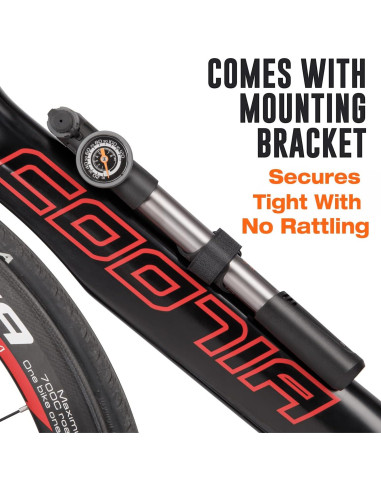 Mini bomba de bicicleta Kadacha con manómetro 120 PSI