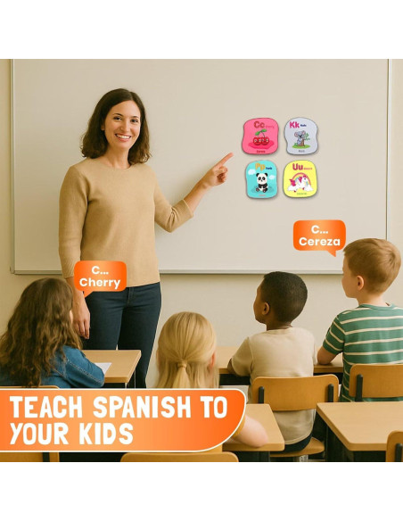 Letras Magnéticas Bilingües DABGIH 26 Piezas para Niños Letras Magnéticas Bilingües DABGIH 26 Piezas para Niños