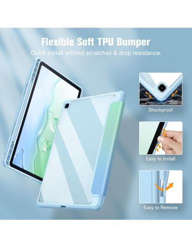 Funda Híbrida Slim FINTIE para Samsung Galaxy Tab S6 Lite 10.4"