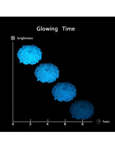 Rocas Brillantes Azul 1" Lechloris - 450pcs para Jardín 2