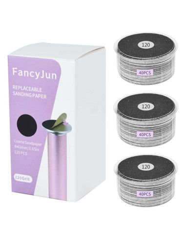 120 Discos de Lija Grano 120 para Removedores de Callos FancyJun