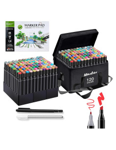 Set de Marcadores de Arte a Base de Alcohol Hangfan - 120 Colores con Punta Doble