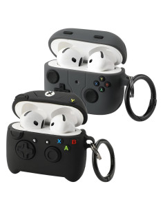 Funda de Silicona para AirPods 4 Gedicht con Llavero - Negro