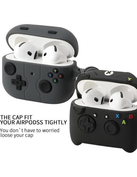 Funda de Silicona para AirPods 4 Gedicht con Llavero - Negro