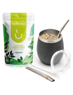 Kit de Mate BALIBETOV con Taza de Acero Inoxidable 8oz