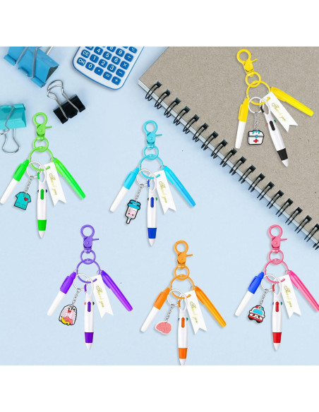 Set de 6 Bolígrafos y Llavero de Enfermería Demonwer Set de 6 Bolígrafos y Llavero de Enfermería Demonwer