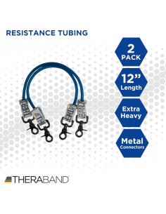 Tubo de Resistencia THERABAND Azul Extra Pesado 30.48 cm Set de 2 2