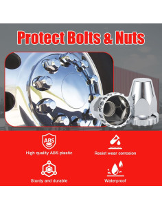 20 Cubiertas de Tuercas Cromadas 33mm Soundforge para Camiones 2