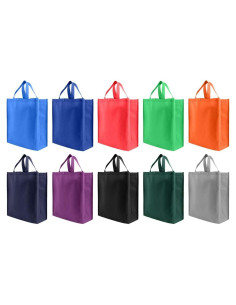 Bolsas de Compras Reutilizables Simply Green 10 Piezas 35.6x41.9cm