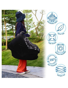 Funda de Asiento de Coche para Bebés TNF - Negra, Multiusos 2