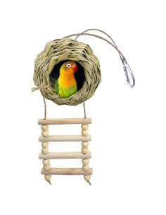 Casa Nido Colgante para Aves Hamiledyi Mediana Tejida a Mano