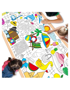 Póster Gigante para Colorear de Verano Qyeahkj 180x76cm