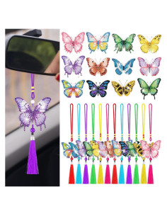 Kit de Pintura de Diamante JenPen 12 Pcs Mariposa PVC