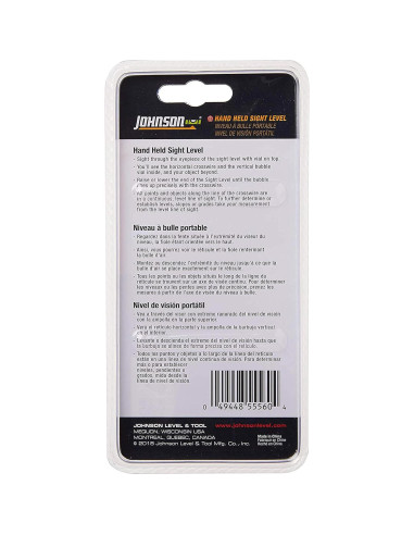 Nivel de Vista de Mano Johnson 12.7 cm Naranja Portátil