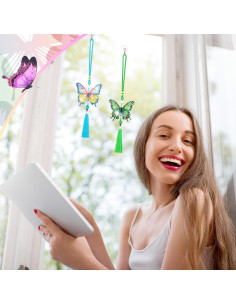 Kit de Pintura de Diamante JenPen 12 Pcs Mariposa PVC 2