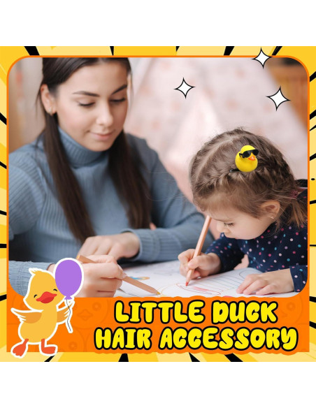 12 Clips para el Cabello de Pato Amarillo Croknit - Accesorios Kawaii 12 Clips para el Cabello de Pato Amarillo Croknit - Accesorios Kawaii