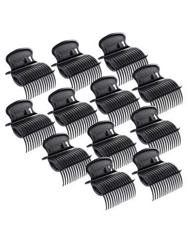 Pinzas de Rizador de Cabello Syhood - 12 Piezas Negras