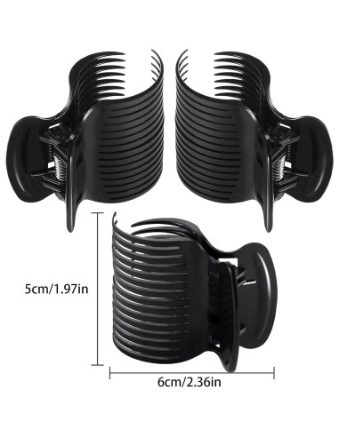 Pinzas de Rizador de Cabello Syhood - 12 Piezas Negras