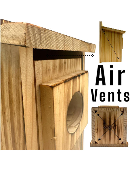 Casa de Pájaros DIY Oojami 2-Pack Madera Natural 25 cm Casa de Pájaros DIY Oojami 2-Pack Madera Natural 25 cm